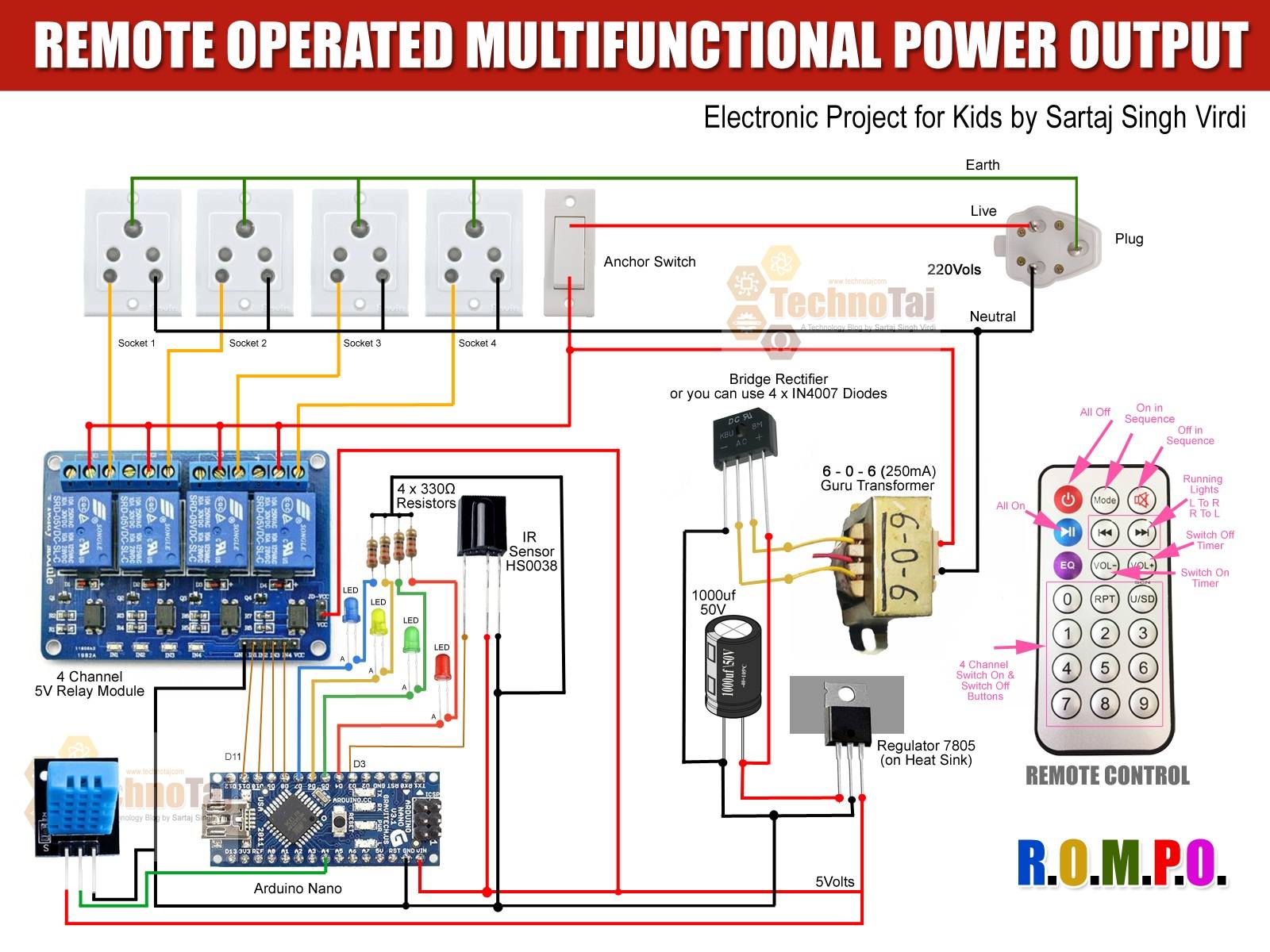 Circuit of Remote Operated Extension Lead