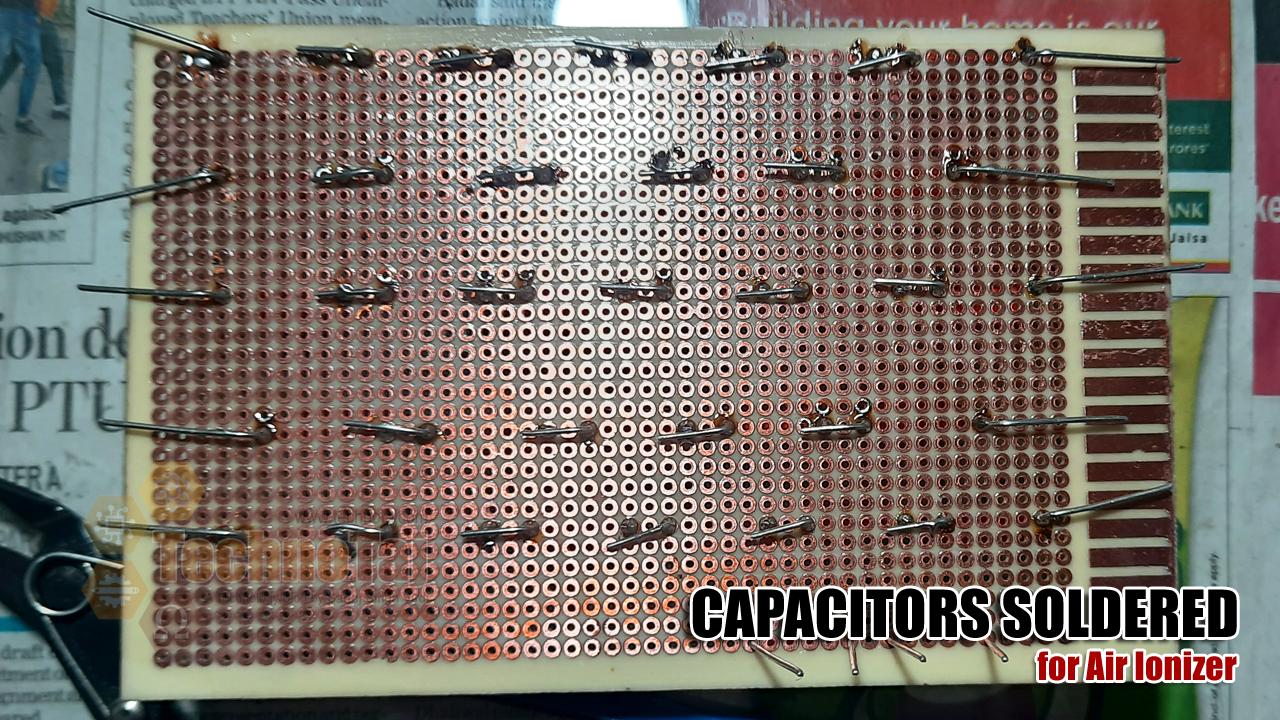 Capacitors Soldered on Air Ionizers