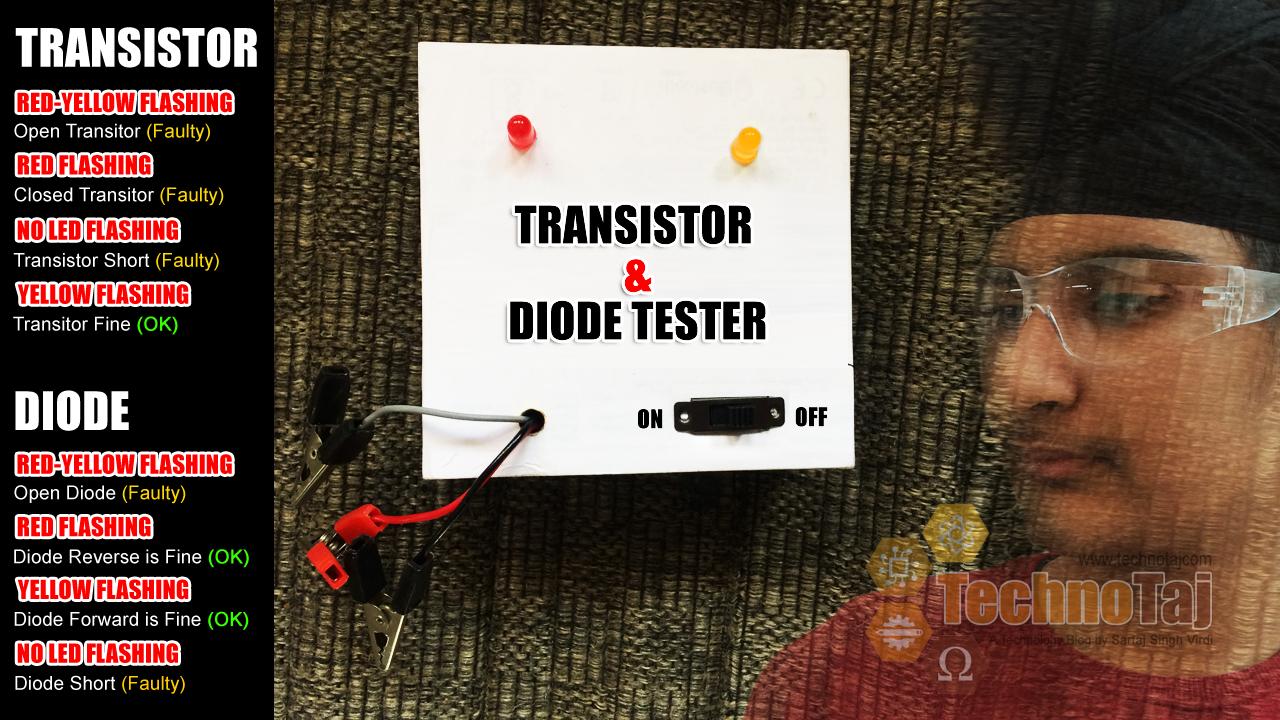 Transistor Diode Tester - Indications