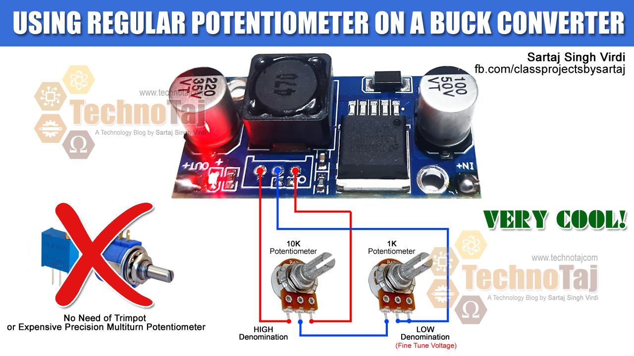 Changing Trimpot with Potentiometer on Buck Converter