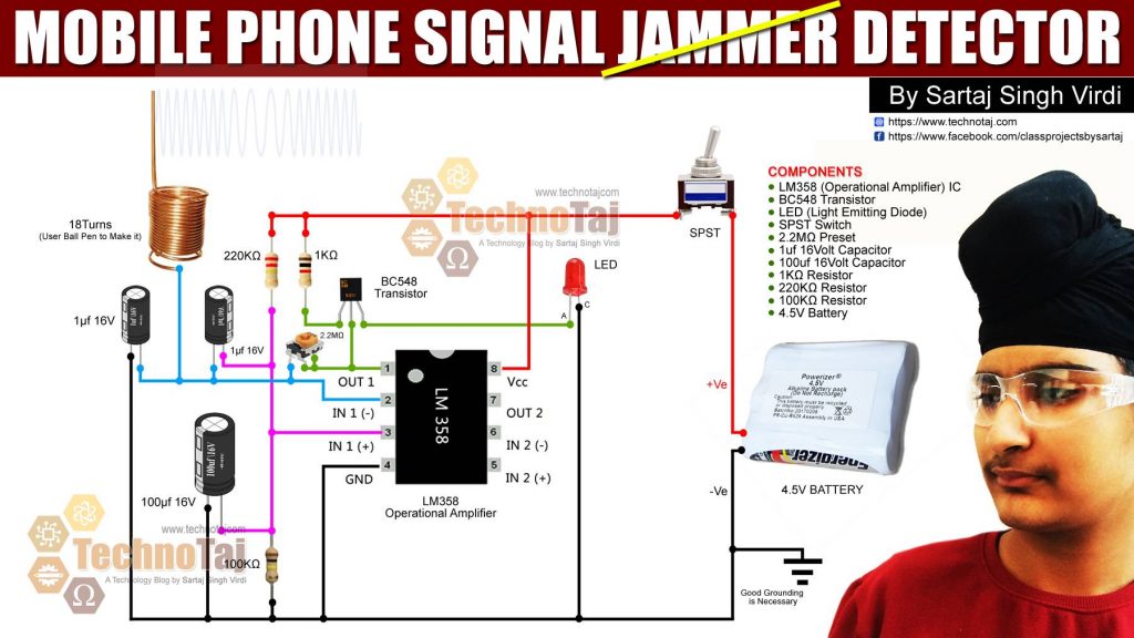 Mobile Signal Jammer (oops) Detector Circuit Electronic School Project