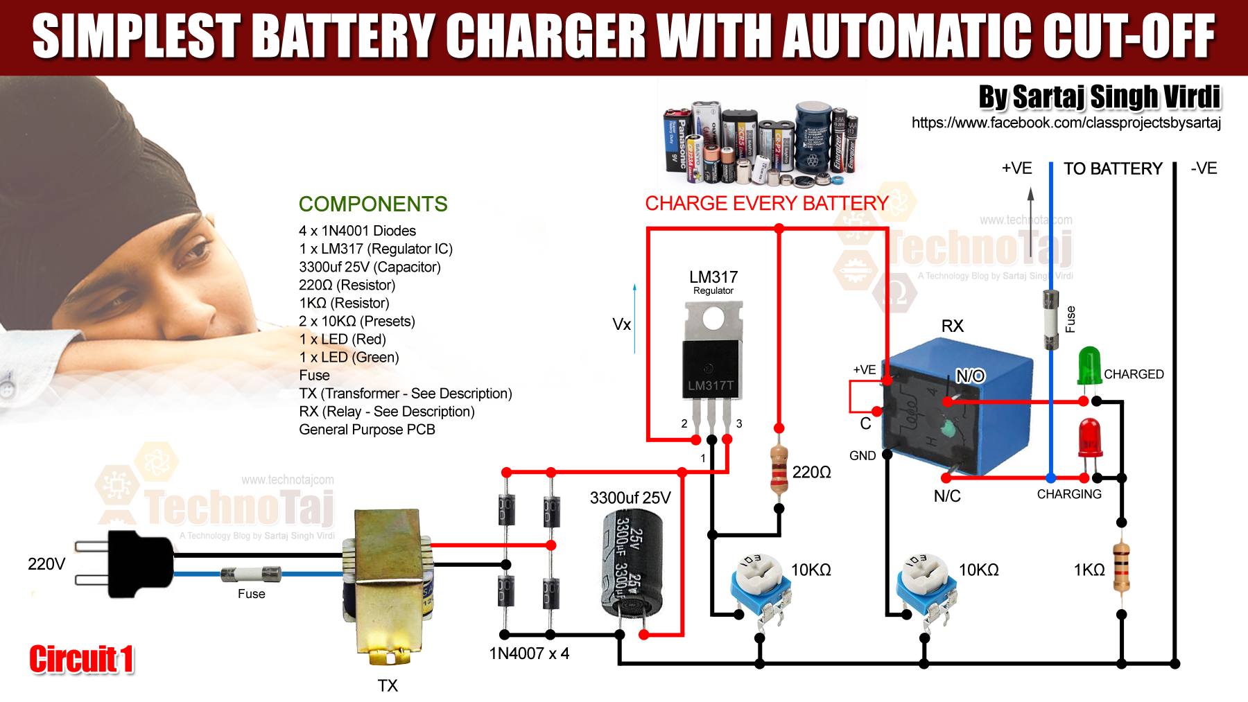Simple Battery Charger with Auto Cut-Off